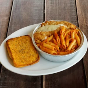 chicken parmigiana with Penne
